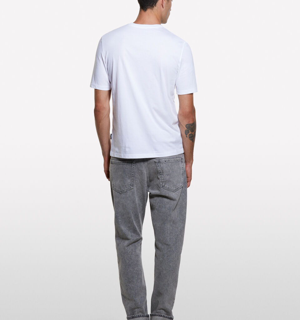 White regular fit short sleeve t-shirt - men's short sleeve t-shirts - White | Sisley image number 2